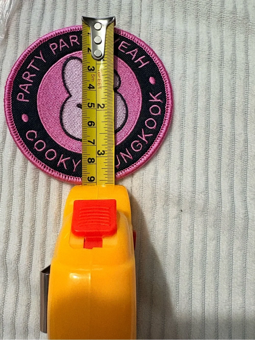 Cooky Jungkook Pink Embroidered Party Patch - Party Party Yeah